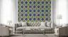Mediterranean Diamond Geometric Wallpaper with Blue and Green 4