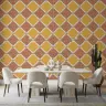 Rustic Terracotta Diamond Pattern Wallpaper 2
