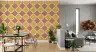 Rustic Terracotta Diamond Pattern Wallpaper 3