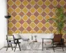 Rustic Terracotta Diamond Pattern Wallpaper 4