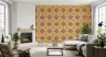 Rustic Terracotta Diamond Pattern Wallpaper 5