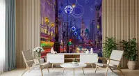 London Festive Night Street Wall Mural