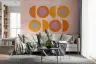 Mid-Century Abstract Geometric Shapes Wall Mural 5