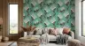Mid-Century Floral Comb Pattern Wallpaper 2