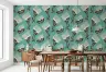 Mid-Century Floral Comb Pattern Wallpaper 1