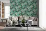 Mid-Century Floral Comb Pattern Wallpaper 4