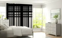 Modern Monochrome Geometric Grid Wallpaper