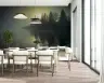 Misty Lake Forest Sunrise Wall Mural 3
