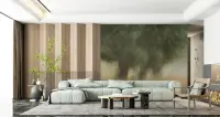 Serene Misty Forest Landscape Wall Mural