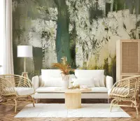 Abstract Green Forest Texture Wall Mural
