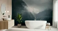 Misty Mountain Forest Scenic Wall Mural