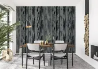 Charcoal Grey Abstract Wood Texture Wallpaper