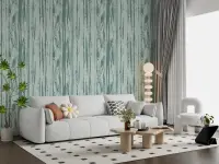 Muted Sage Vertical Wood Grain Texture Wallpaper