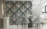 Art Deco Stylized Leaf Pattern Wallpaper 2