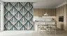 Art Deco Stylized Leaf Pattern Wallpaper 1