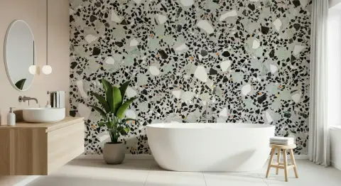Contemporary Terrazzo Pattern Wall Mural