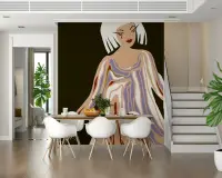 Avant-Garde Abstract Woman Wall Mural