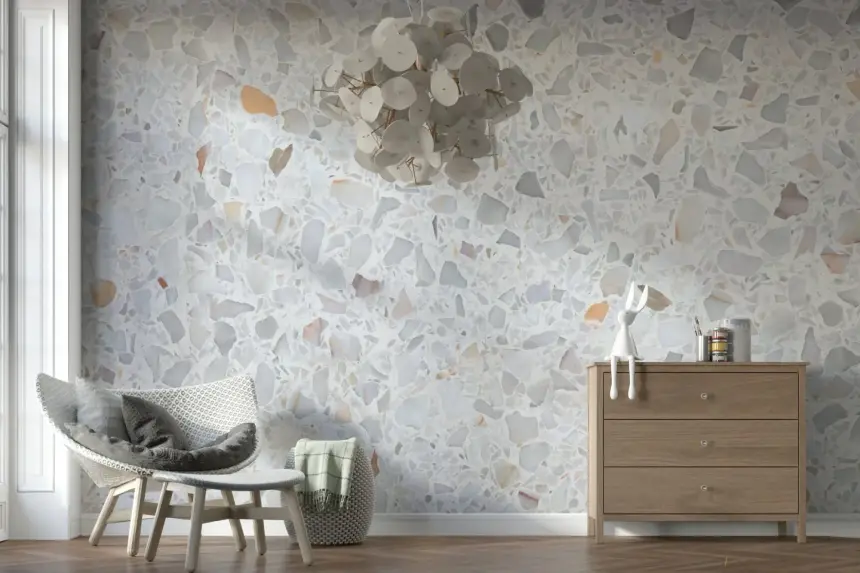 Modern Terrazzo Natural Marble Wallpaper Wall Mural
