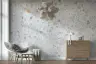 Serene White Grey Terrazzo Chip Pattern Wallpaper 2