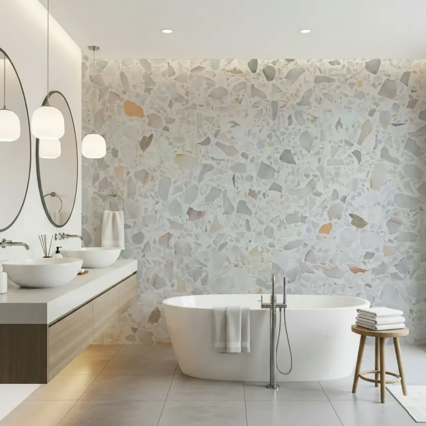 Modern Terrazzo Natural Marble Wallpaper Wall Mural