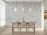 Serene White Grey Terrazzo Chip Pattern Wallpaper 4