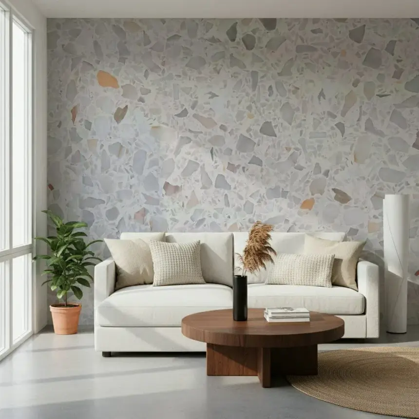 Modern Terrazzo Natural Marble Wallpaper Wall Mural