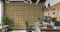 Contemporary Camel Geometric Pattern Wallpaper