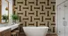 Umber Beige Geometric Interlock Wallpaper 5