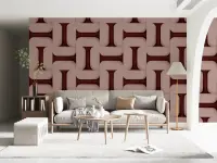 Contemporary Geometric Arch Pattern Wallpaper
