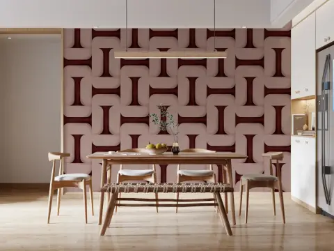 Contemporary Geometric Arch Pattern Wallpaper