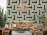 Earthy Toned Modern Geometric Block Wallpaper 2