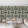 Earthy Toned Modern Geometric Block Wallpaper 1