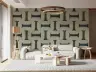 Earthy Toned Modern Geometric Block Wallpaper 3
