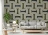 Earthy Toned Modern Geometric Block Wallpaper 4