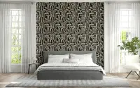 Abstract Geometric Maze Pattern Wallpaper