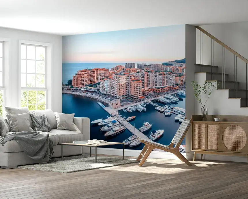 Monaco Marina View Wall Mural