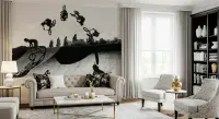 Dynamic Monochrome BMX Freestyle Wall Mural