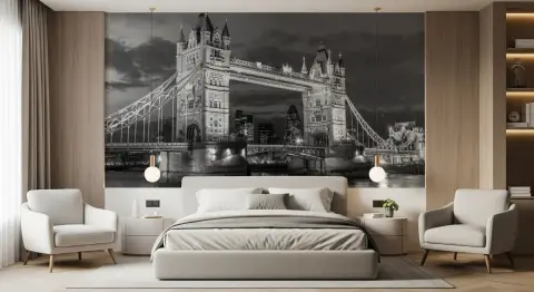 London Tower Bridge Nightscape Wall Mural