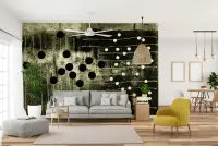 Modern Abstract Circles Wall Mural