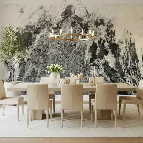 Abstract Monochrome Distressed Texture Wall Mural