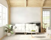 Monochrome Abstract Mountain Vista Wall Mural