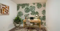 Tropical Monstera Leaf Wall Mural