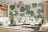 Tropical Monstera Leaf Wall Mural 4