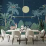 Enchanted Moonlit Jungle Animals Wall Mural 3