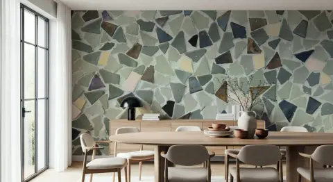 Contemporary Mosaic Fragment Wall Mural