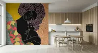 Vibrant Abstract Motherhood Wall Mural