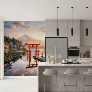 Mount Fuji Torii Gate Japanese Scenic Wall Mural