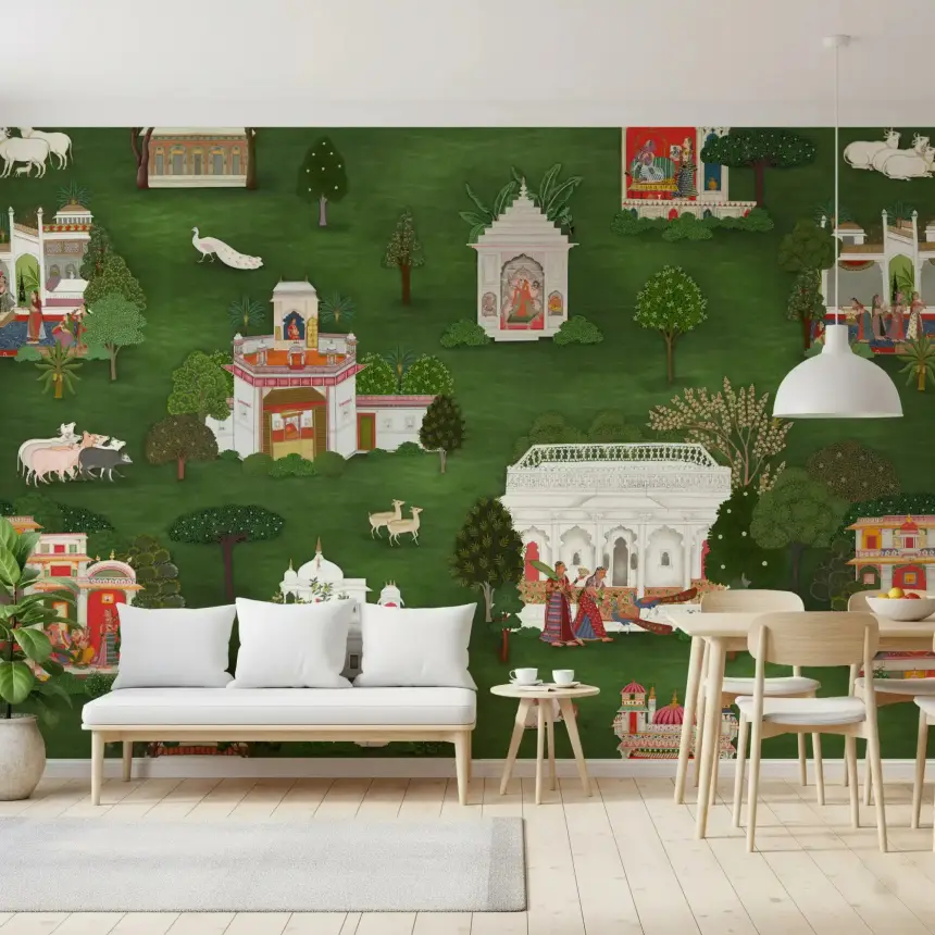 Mughal Garden Retreat Wall Mural