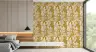 Mustard Botanical Lemon Branch Pattern Wallpaper 2