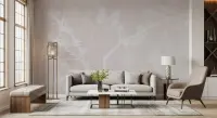 Subtle Blossom Tree Silhouette Wall Mural